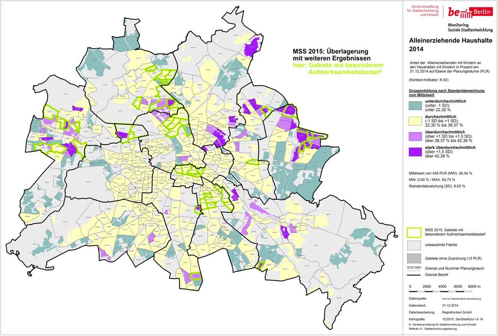 90 Monitoring Soziale Stadtentwicklung Berlin 2015 Karte 20: Beispielkarte zur Überlagerung von