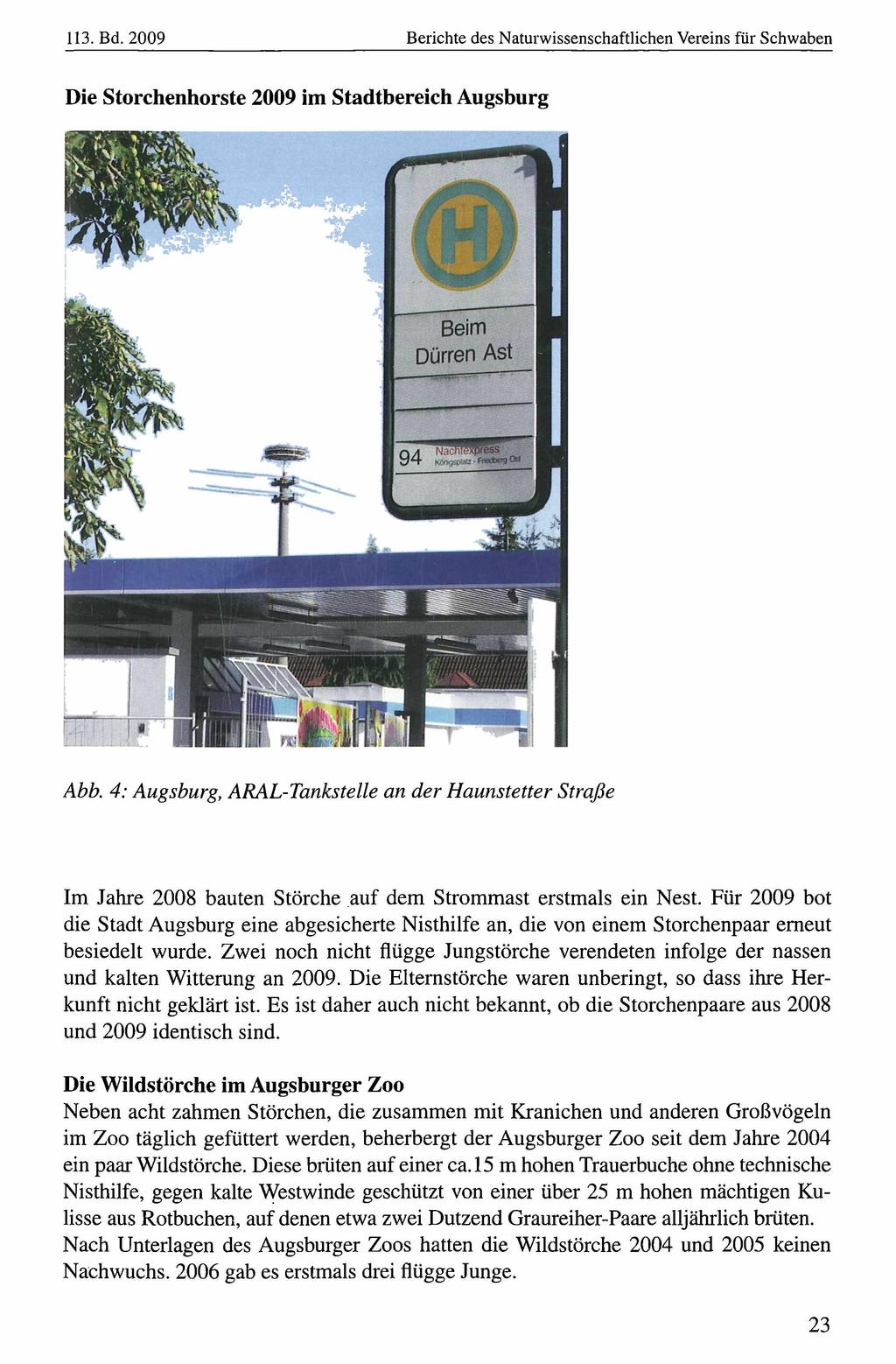 113. Bd. 2009 Naturwissenschaftlicher Verein für Berichte Schwaben, download des Naturwissenschaftlichen unter www.biologiezentrum.