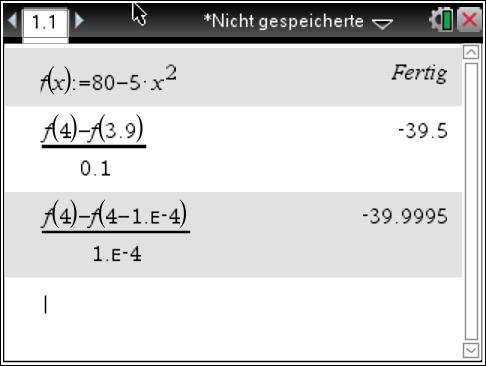 5. Differenzenquotient und Sekantensteigungsfunktion (A) Differenzenquotient (Kap. 4.
