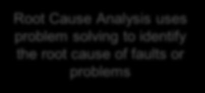parts Root Cause Analysis uses problem solving