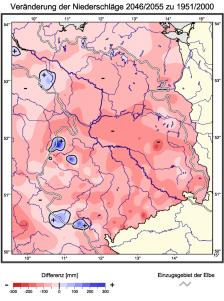 Dabei gibt es in diesem Bereich sogar Regionen, in denen die Niederschlagssumme unter 400 mm pro Jahr sinkt, wie zum Beispiel im Leebereich des Harzes.