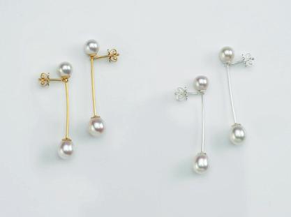 La Perla Ohrschmuck, Silber feingoldplattiert La Perla ear jewellery, gold-plated silver La Perla Ohrschmuck