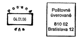 Okolo dátumu podania, v obdĺžniku, bol kolopis podané v hornej časti, pod ním rozlišovacie číslo (alebo bez) a v dolnej časti dňa. Znovu sa začali používať firemné obálky.