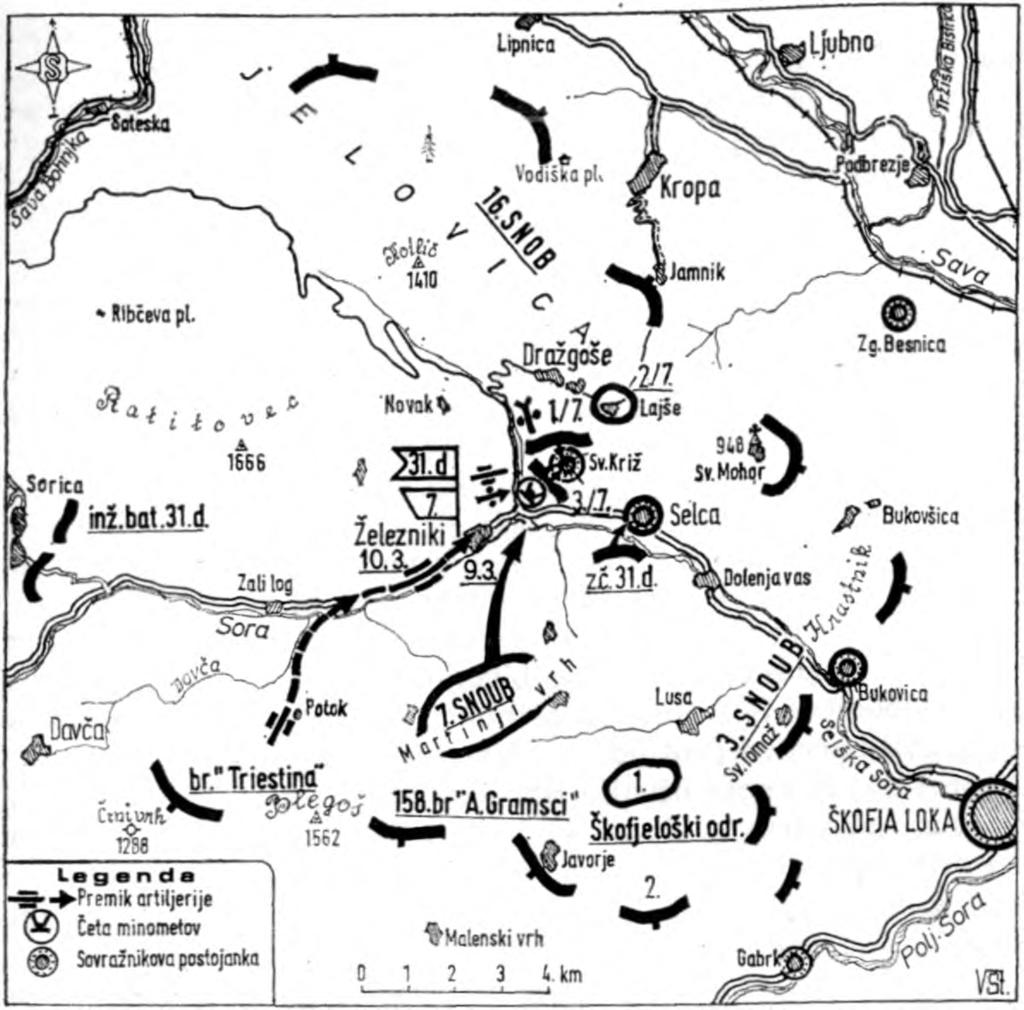 Napad Prešernove brigade in artilerije 9. korpusa 10. marca 1945 na sovražnikovo postojanko Sv. Križ in šele ko se je popolnoma zdanilo, vzpostavil stik s poveljstvom bataljona.