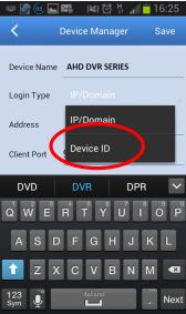 10. Rellene los campos Device name (Nombre de dispositivo) y Type > Device ID
