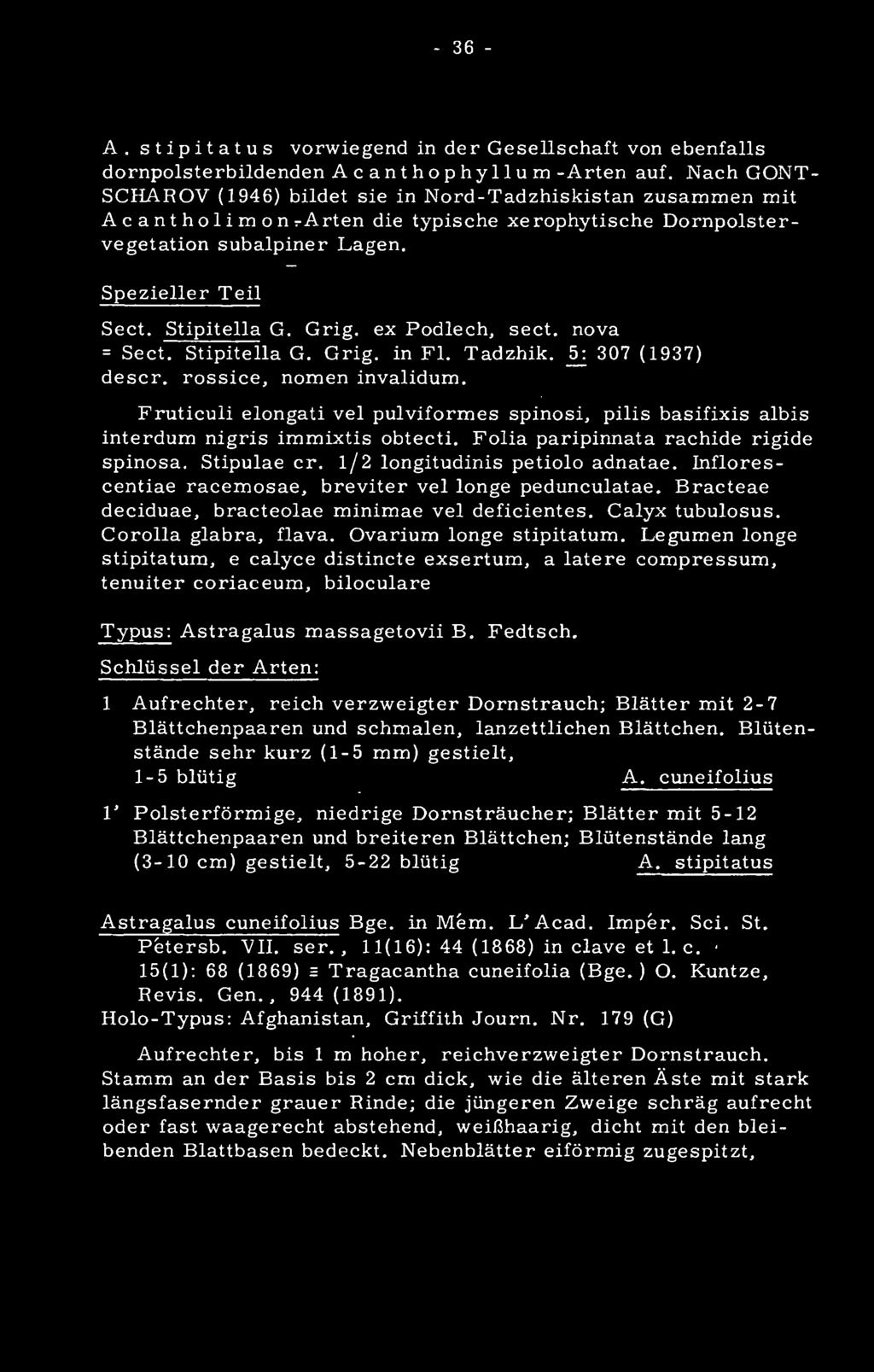 ex Podlech, sect. nova = Sect. Stipitella G. Grig. in Fl. Tadzhik. 5^ 307 (1937) descr. rossice, nomen invalidum.