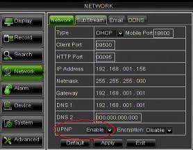 b) Set the ports on the DVR and port-forward of the same ports to the router.
