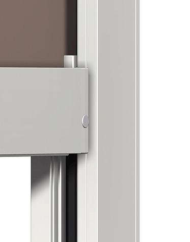 EN wning with 0 cassette available in Square version only, with ZIP guide system and self-standing cassette. Suitable for installations on window frames, both wall and niche mounted.