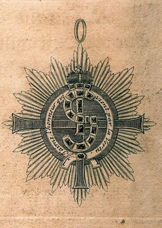 Auch das Band des Ordens de la Générosité ist farblich falsch dargestellt. Abb.