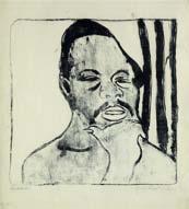 Ernst Ludwig Kirchner (1880-1938) Negerkopf (Head of a black man), 1910 Lithographie / Lithograph