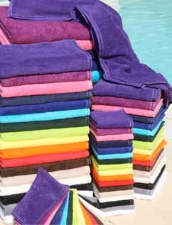 50 Beach Towel 70 x 140 cm 100 x 180 cm 500 g/m² A&R 500 g/m² Pastell Ivory Light Blue Light Pink Medium Aqua Blue Bright Lime