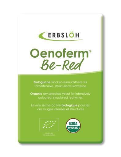 Herstellungsprozess von Oenoferm Bio & Oenoferm Be-Red Oenoferm Bio Zertifizierte biologische Weinhefe Landwirtschaftliche Herkunft Neuselektion von der Traube Zuckerquelle Stickstoffquelle ph -