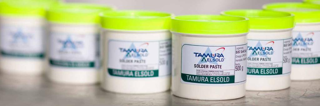 TAMURA ELSOLD SOLDER PASTE TAMURA ELSOLD Solder Paste provides excellent wetting behaviour over a wide range of temperature profiles.