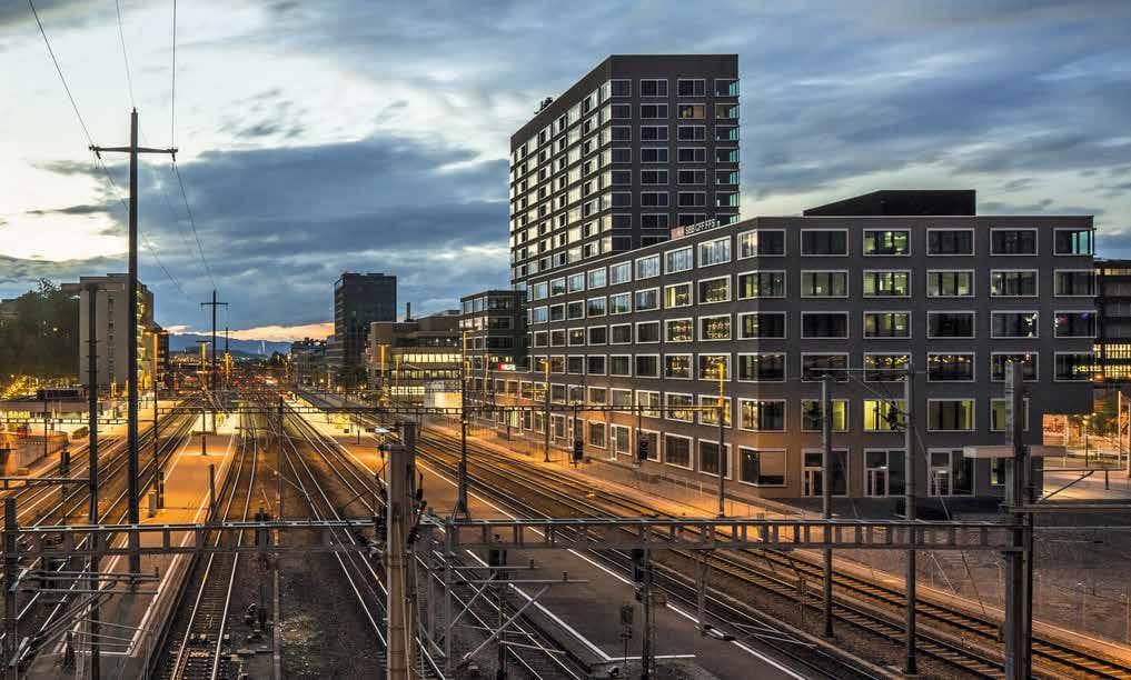 Fernwärme- Zentrale für die nachhaltige Energieversorgung der SBB-Gebäude im Umfeld des Bahnhofs Zürich-Altstetten Foto: SBB CFF FFS nachhaltige und attraktive Lebensräume zu entwickeln.