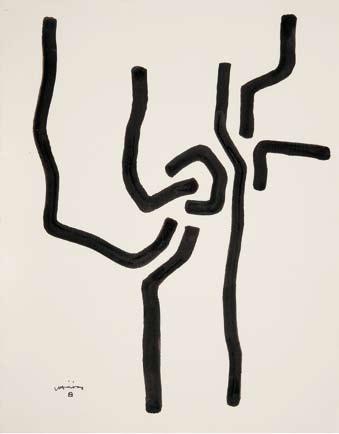 Eduardo Chillida (San Sebastián 1924-2002 San Sebastián), ohne Titel, Tusche auf Papier 1999, 90,5 x