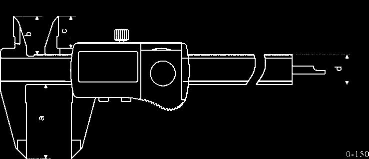 Digital-Taschen-Messschieber, abs-system, din 862 625 Digital pocket caliper, AbS-system, din 862 mit ABS-System keine Geschwindigkeitsbegrenzung 4-fach Messung mit Schnittstelle RB 5 Ablesung 0,01