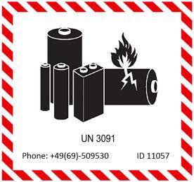 1 Transportvorschrift für Geräte mit Li-Batterien (Lithiumgehalt Zelle < 1g, Batterie < 2g) QUNDIS Produkt Bezeichnung Lithium je Zelle [g] WFx3x.* Qwater (Volu3) 0,3 WFZ.