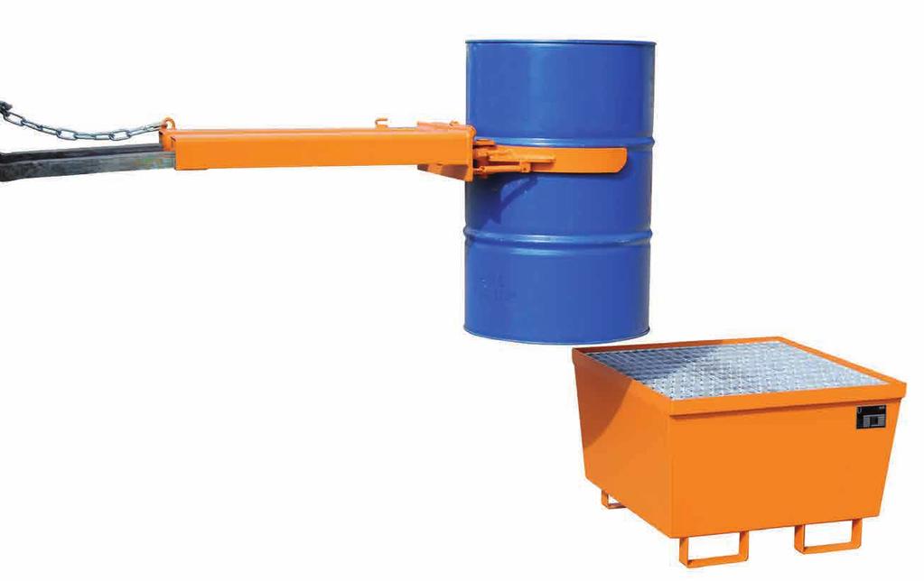 Fasslifter Typ RS/M Sicherer und schneller Transport von gefüllten Fässern RS-II/M für gefüllte 200-l-Stahl-Spundfässer, Stahl-Deckelfässer, Rollreifenfässer und 220-l-Kunststoff-L-Ringfässer stabile