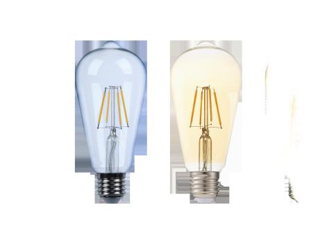LED Filament ST64 Klassische Glühlampenform gewährleistet einfachen Austausch Sofortstart, 100 % Leuchtkraft direkt beim Einschalten Schafft behagliche Atmosphäre Keine UV- und IR Strahlung