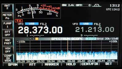 Level -120 dbm, 10dB/Linie, Obere Kante -50 dbm. Antennenfaktor AF E = -9 db/m. Fig. 20: Spektrum am 30.3.17, einem sonnigen Tag, von 28.298 bis 28.498 MHz, NACH den Entstörmassnahmen.