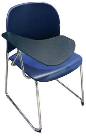 Stuhl Studio Tablar aus Kunststoff schwarz Tablar rechts montiert Tablar hochklappbar Kunststoff-Sitzschale: Sitz- und Rückenfläche aus Polypropylen,