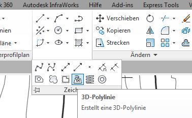 Rohrleitung, Variante 2 Eine sinnvolle Alternative zur Variante 1 stellt die Konstruktion mittels 3D-Polylinie oder