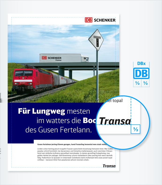 Anzeigen und Plakate Anwendung des Transa-Schriftzuges auf Anzeigen und Plakaten Umfassende Informationen zur Gestaltung von Printwerbu