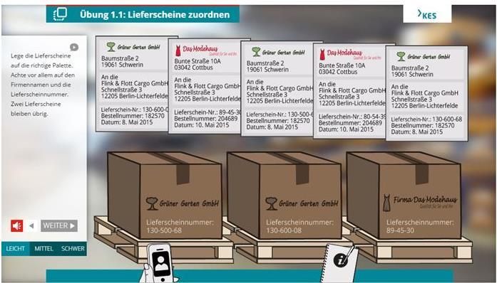 Best Practices bei Randstad - 3. Baustein: e-video Logistik Spielerisch die Prozesskette in der Logistik kennenlernen.