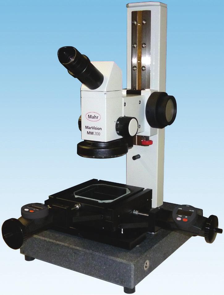 MarVision MM 200. Werkstatt-Messmikroskop Hochwertige Optik fur lichtstarke, scharfe Bilder Zoom-Objektiv mit stufenloser Vergrößerung bzw.