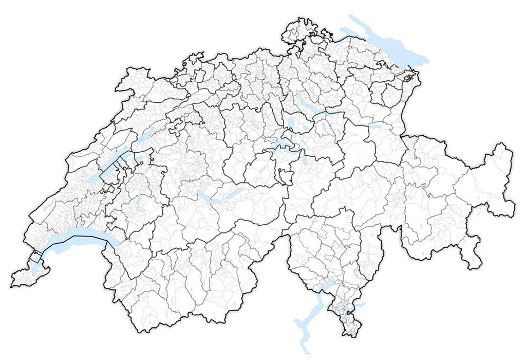 Aktuell 2 222 Gemeinden in der Schweiz 1990: 3 021 2000: 2 896 2015: 2 352 2017: 2 255 2018: 2