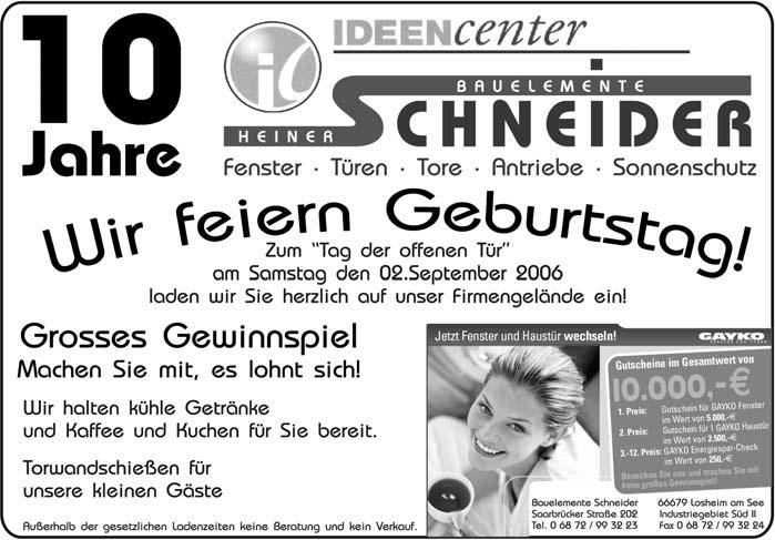 Amtl. Bekanntmachungsblatt der Gemeinde Losheim am See, Ausgabe 35/2006 5 Echtes