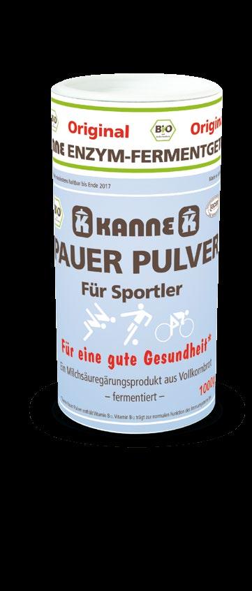 50 Stück) 1457 kj / 345 kcal 2,3 g - davon gesättigte säuren 0,3 g 66 g - davon Zucker 1,0 g gesamt 8,9 g 0,75 g Kanne Bio Enzym-Fermentgetreide Natursauerteig (Roggen*, Wasser), Wasser, ) Enthält