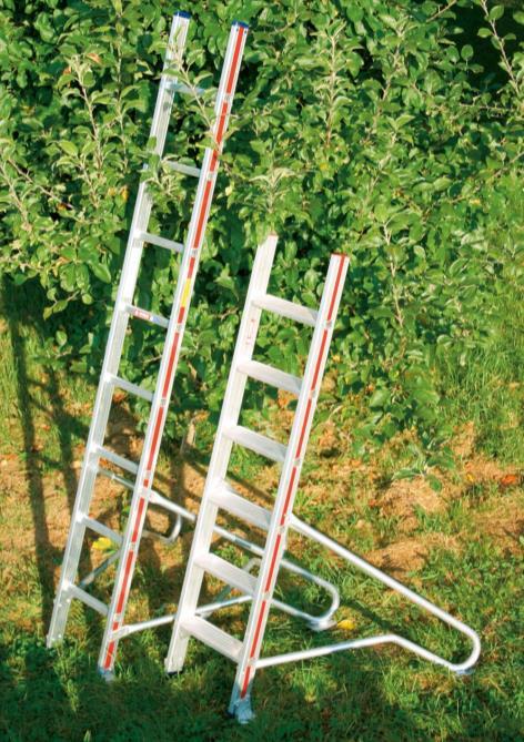00 Buschbauleiter freistehend, it Stufen/ und verstellbare Gestell Neigung verstellbar Leiter konisch it sehr stabile - Stufen- Profil (4109/4111) oder gebördelten Nuer Stufen/ senkrechte Gesathöhe