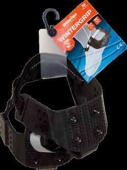 Kombinierter Sicherheits-Überschuh (mit Zehenschutzkappe) und Schneesohle.