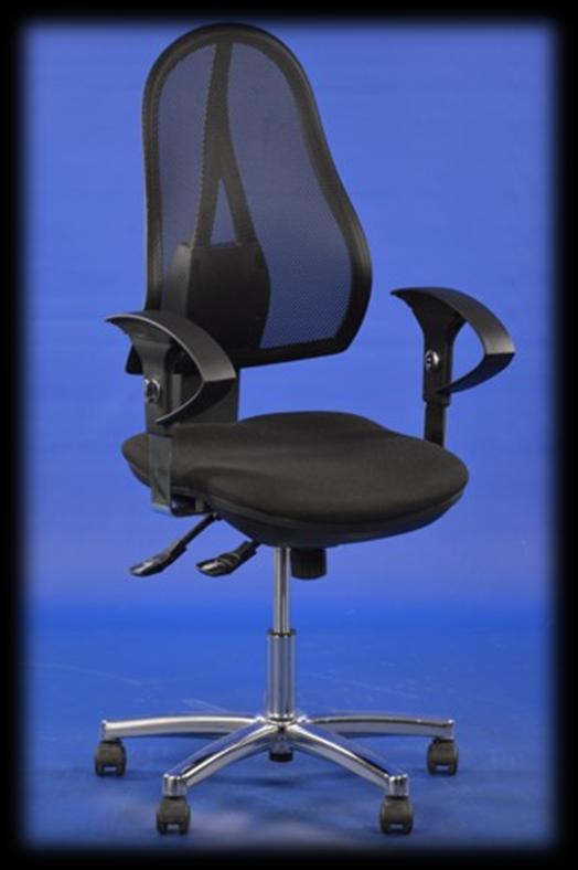 5052 Rückenlehne ergonomisch geformt mit atmungsaktivem schwarzem Netzbezug komfortabler Bandscheibensitz Rücken- und Armlehnen