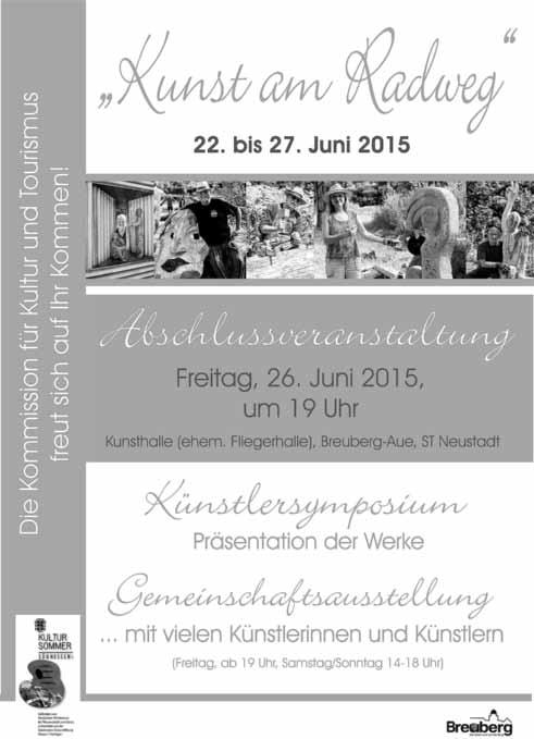 In Breuberg ist was los! 30. Mai bis 4. Juni 2016 Kunstsymposium, Breuberg-Aue 5. Juni 2016 Vernissage Fliegerhalle - muss leider verschoben werden! 25. Juni 2016 Musik-Nacht, Breuberg-Aue 2.