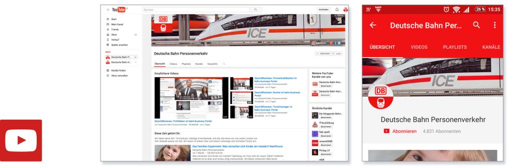 erkennbar sind. Youtube (mobile) skaliert und beschneidet das Titelbild am linken und rechten Formatrand.