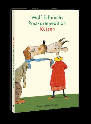 Bilder zum Küssen! Ein feines Postkartenbuch Von den vielen herzerwärmenden Motiven aus Wolf Erlbruchs Kinderzimmerkalendern gehören die Bilder zum Thema Küssen zu den beliebtesten.
