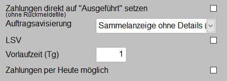 die Bestätigung der Bank abwarten. Sammelanzeige ohne Details ist für Lohnzahlungen vorgesehen.