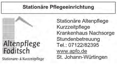 2 Amtsblatt der Gemeinde St. Johann Freitag, 21. September 2018, Nummer 38 Wochenend-Notdienst Die ärztliche Bereitschaft ist am Wochenende / an Feiertagen über die Rufnummer 116117 zu erreichen.