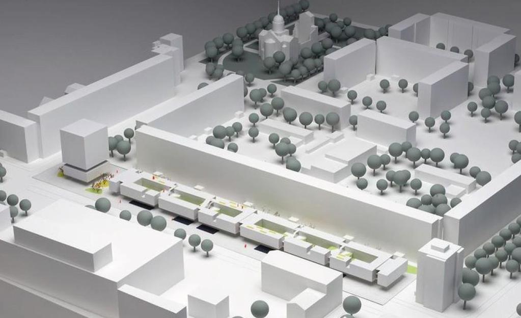 Köpenicker Straße Modellfoto des Preisträgerentwurfs aus dem Planungswettbewerb (2015) Architekturbüro: ARGE LOVE architecture