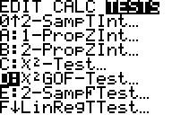 Beispiel 1 (χ 2 -Anpassungstest) Schritt 6: Durchführung des Tests mit dem TI-84+ Speichere die beobachteten Häufigkeiten z. B.