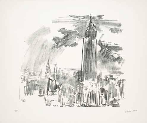 99 OSKAR KOKOSCHKA (Pöchlarn 1886-1980 Montreux) Empire State Building aus der Serie Manhattan 1966, publ.