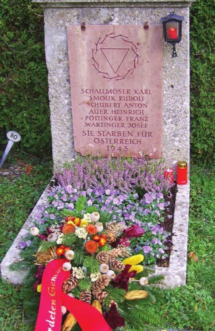 Seite 5 EHRENGRAB IN SALZBURG Ehrengrab in Salzburg Z ahlreiche Gedenkort für Widerstandskämpfer langfristig abgesichert.