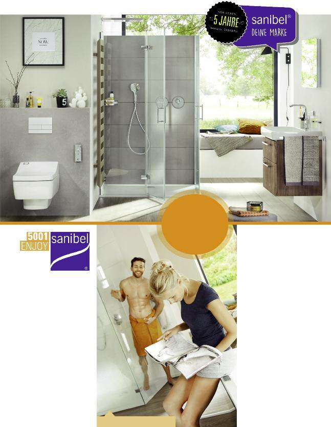 66 NEWS 2019 EXKLUSIVPROGRAMM sanibel 5001 ENJOY Erfrischendes Design für mehr Spaß in Ihrem Bad.