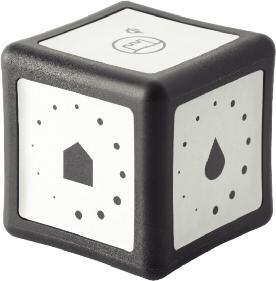 Badezimmers mobil und höchst komfortabel macht. Der Cube vereinfacht nicht nur die Bedienung ganz im Sinne des Universal Design, sondern macht sie auch völlig unabhängig von Sprache.