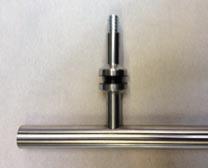 Bohrungen / Bohrbild: Anbindung für Holzgriff für 8-22 mm Türglasstärke, Bohrung im Glas Ø12mm