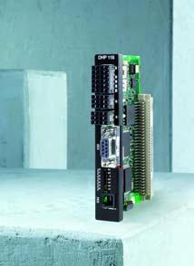 davon 1 galvanisch getrennt RS-485 Schnittstelle 7 LEDs zur Statusanzeige von PLC, PROFIBUS, CAN 8 digitale I/O, davon 5