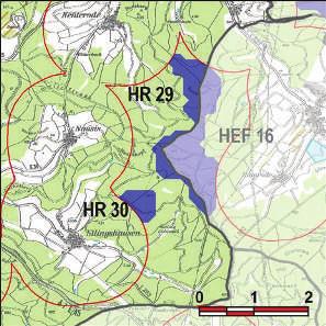 Kennung: HR 30 nördlich Ellingshausen Knüllwald Ellingshausen Flächengröße Suchraum: 27 ha Vorranggebiet: 27 ha 5.75 m/s bis unter 6.