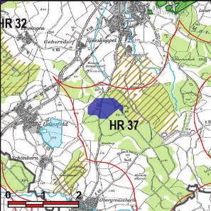 Kennung: HR 37 Kornberg Frielendorf Leimsfeld, Spieskappel Flächengröße Suchraum: 42 ha Vorranggebiet: 42 ha 5.75 m/s bis unter 6.